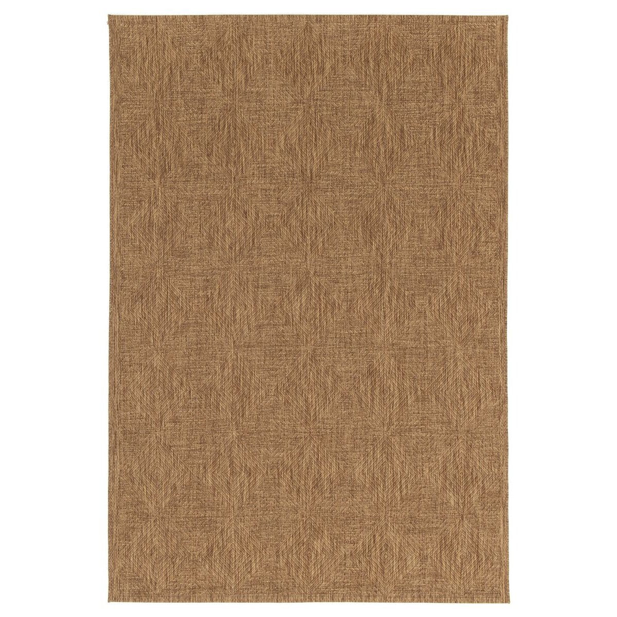 Tapeso Buitenkleed ruiten - Twill Parquet bruin - 200x290 cm