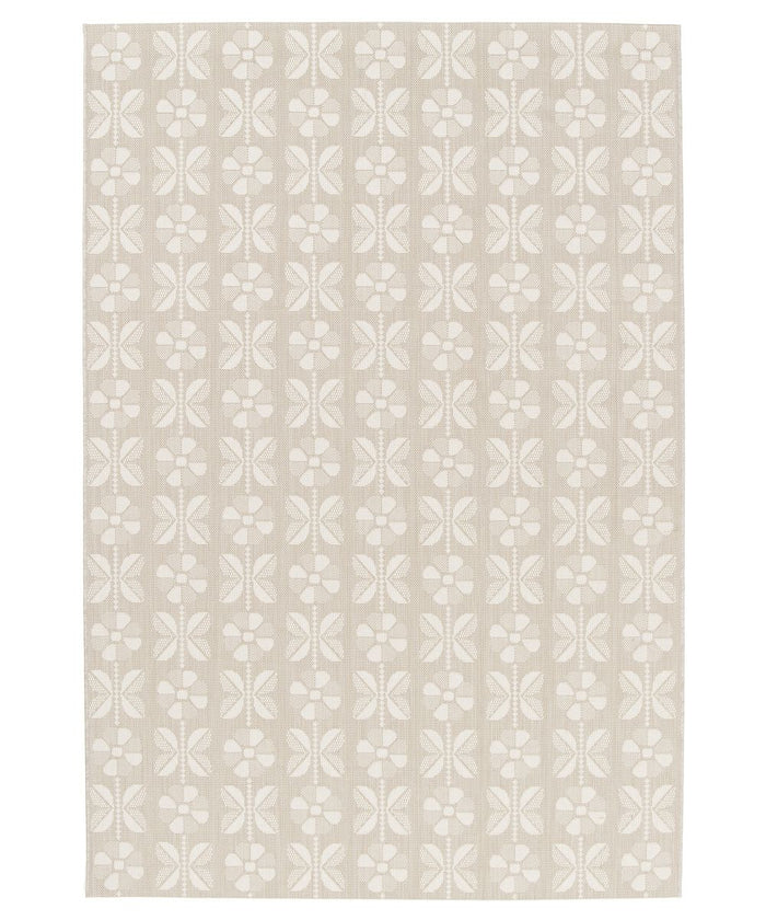 Tapeso Buitenkleed bloemen - Amber Marigold beige - 200x290 cm