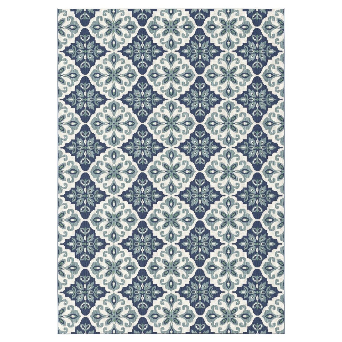 Tapeso Buitenkleed - Bubbly Delft blauw - 160x230 cm