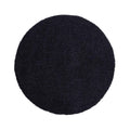 Tapeso Hoogpolig vloerkleed shaggy Trend effen rond - marineblauw -