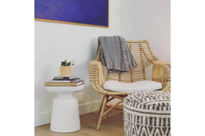 Fine Asianliving Keramische Kruk Wit Handgemaakt -