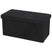 Urban Living poef|hocker|opbergbox - zwart - mdf - 76 x 38 x 38 cm