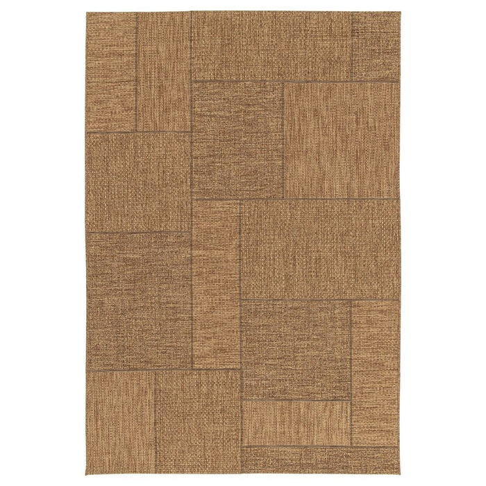 Tapeso Buitenkleed blokken - Twill Patch bruin - 160x230 cm