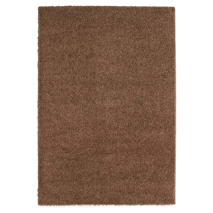 Tapeso Hoogpolig vloerkleed shaggy Trend effen - mokka - 60x110 cm