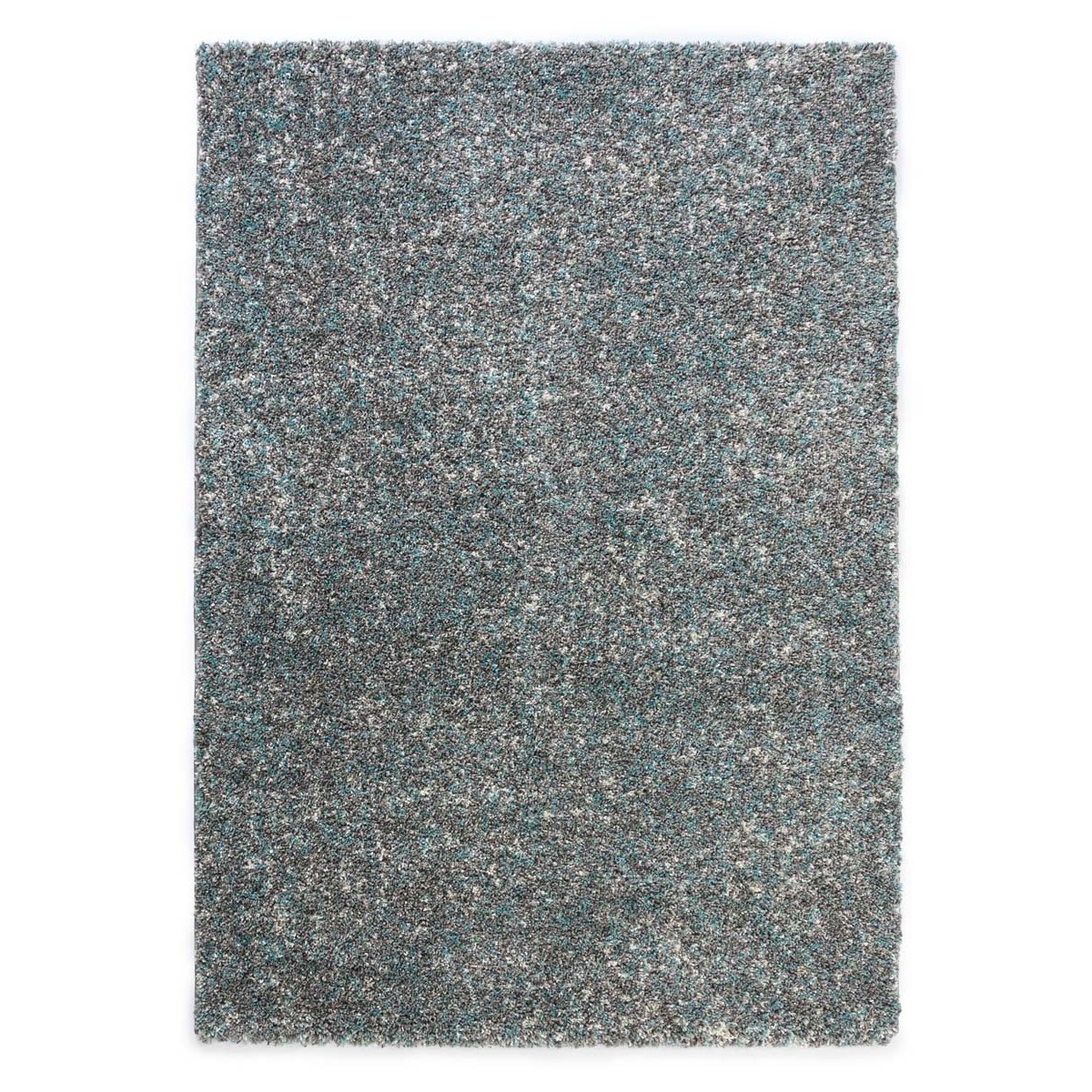 Tapeso Hoogpolig vloerkleed gemêleerd- Blend blauw|grijs - 240x340 cm