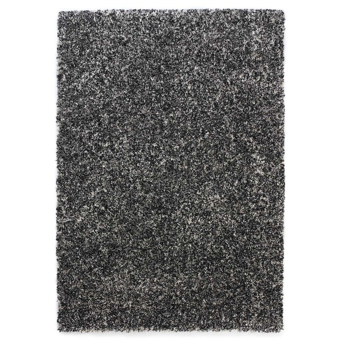 Tapeso Hoogpolig vloerkleed gemêleerd- Blend zwart|grijs - 280x370 cm