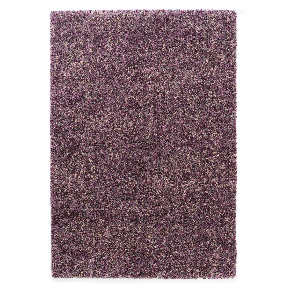 Tapeso Hoogpolig vloerkleed gemêleerd - Blend paars|grijs - 280x370 cm