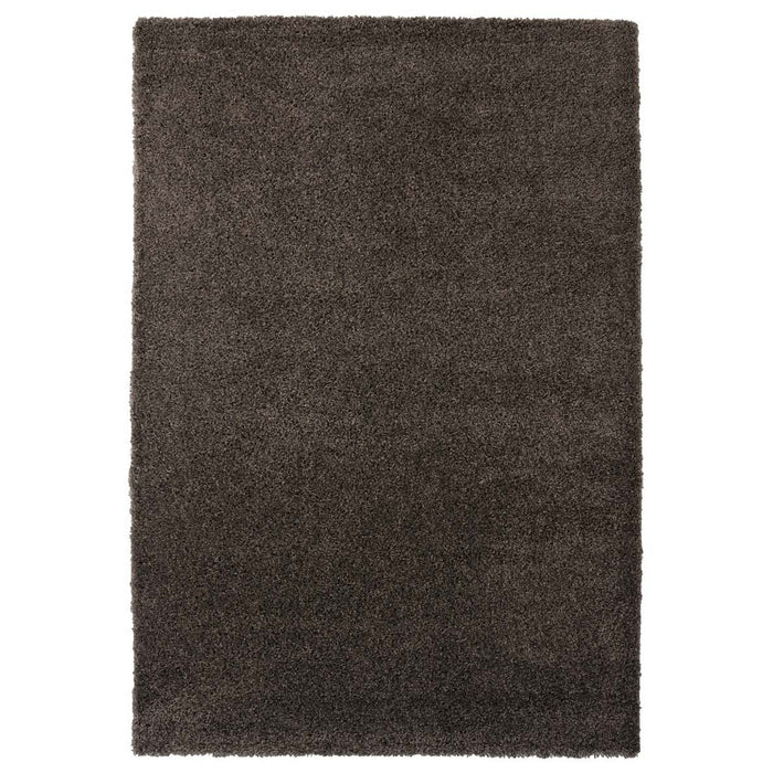 Tapeso Hoogpolig vloerkleed shaggy Trend effen - grijs - 140x200 cm