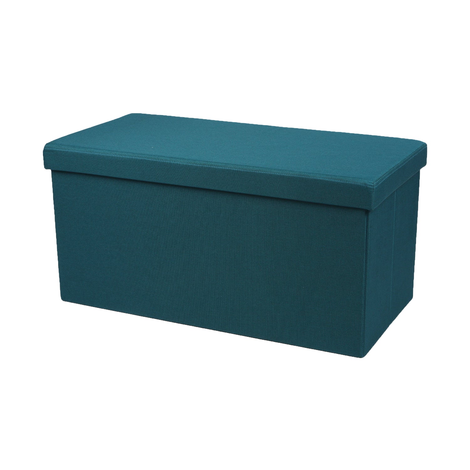 Urban Living poef|hocker|opbergbox - grijs - mdf - 76 x 38 x 38 cm