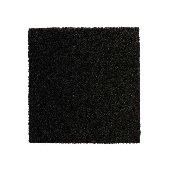 Tapeso Vierkant hoogpolig vloerkleed shaggy Trend effen - antraciet -