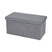 Urban Living poef|hocker|opbergbox - grijs - mdf - 76 x 38 x 38 cm