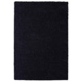 Tapeso Hoogpolig vloerkleed shaggy Trend effen - marineblauw - 140x200