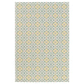 Tapeso Buitenkleed - Bubbly Tulip turquoise|geel - 160x230 cm