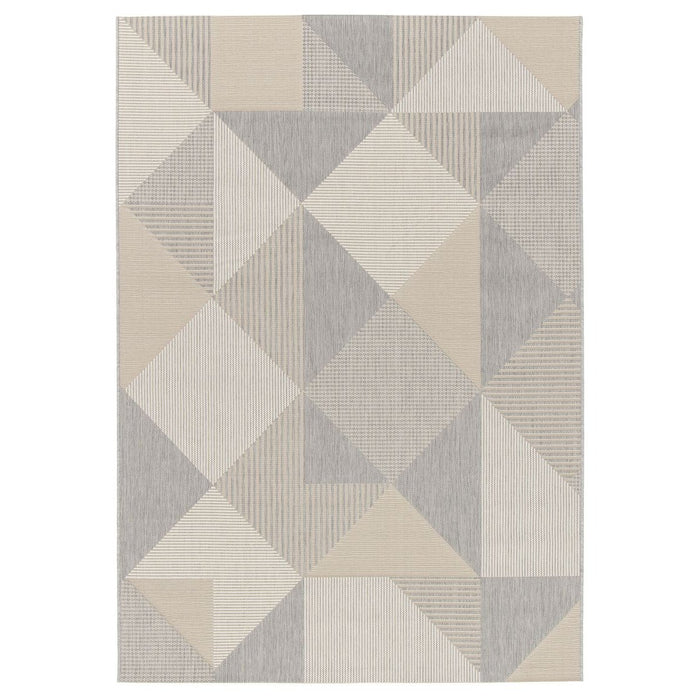 Tapeso Buitenkleed ruiten - Verdance Mesa grijs|beige - 160x230 cm