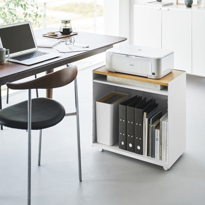 Yamazaki Kantoorkastje met Wielen - Tower - Wit