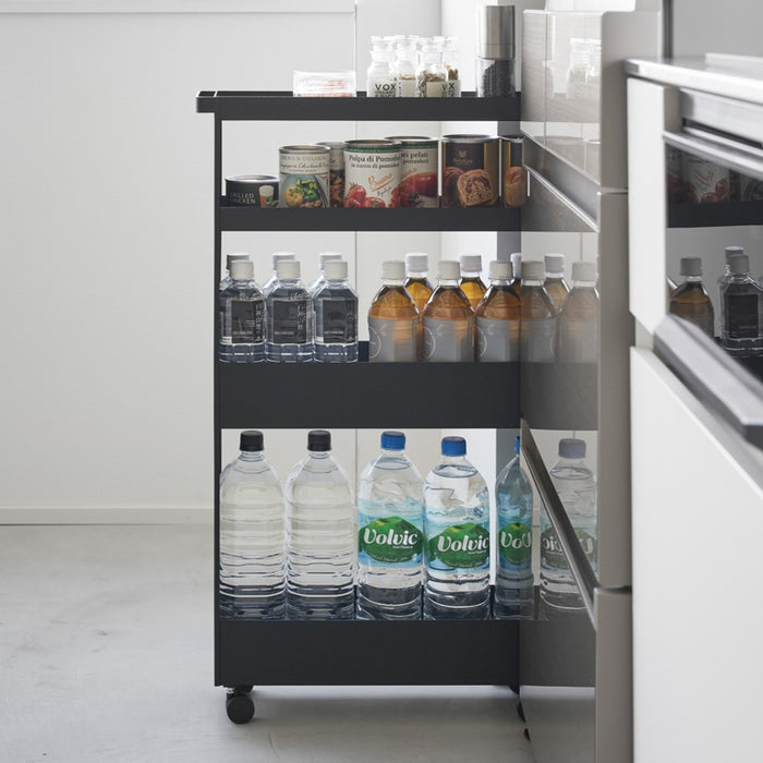 Yamazaki Keukentrolley 4 niveaus - Tower - Zwart