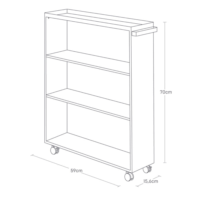 Yamazaki Boekenkast | Boekentrolley - Tower - Wit