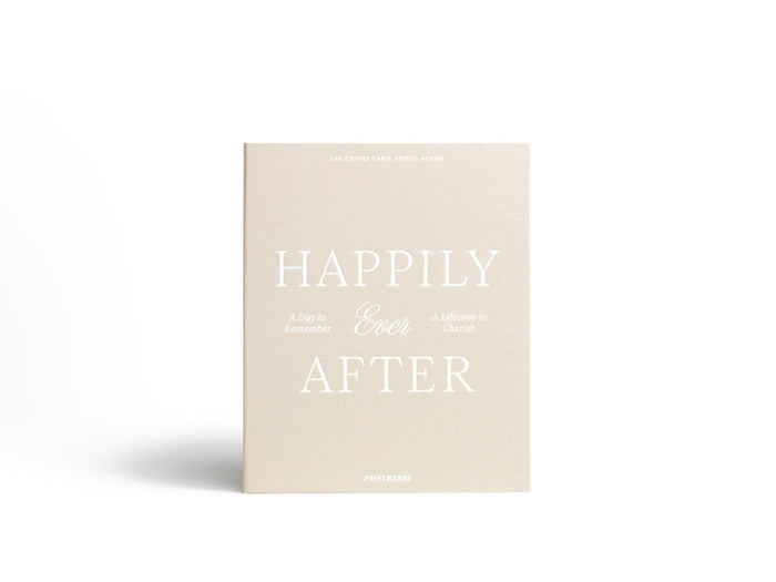 Printworks Fotoalbum Bruiloft - Happily Ever After - Beige