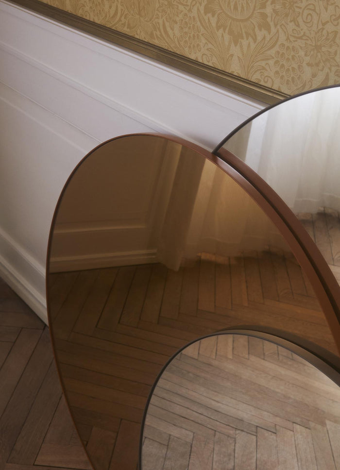 Circum spiegel Ø110 transparant|taupe