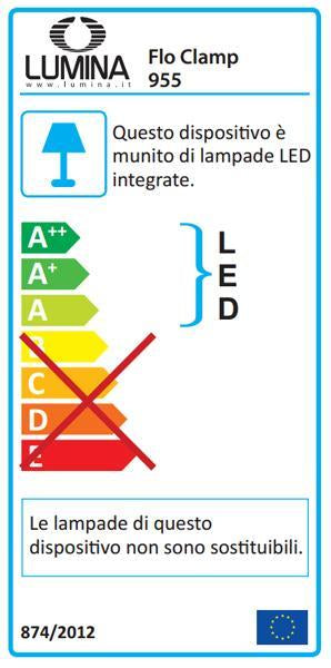 Flo Clamp klemlamp LED 2700K zwart