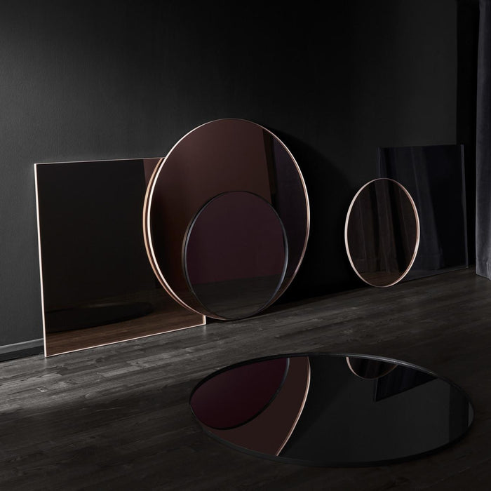 Circum spiegel Ø70 transparant|taupe