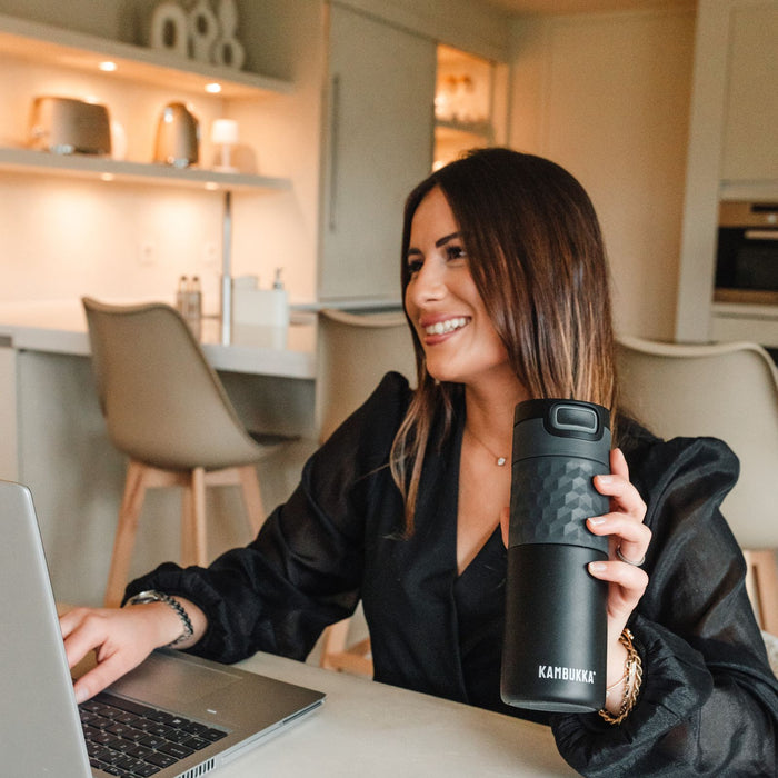 Kambukka - Etna Thermosbeker 500 ml Grip Black Steel