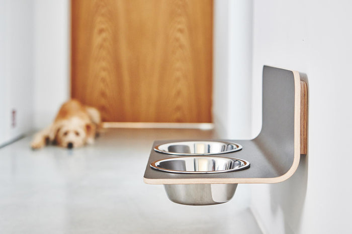 Arco hondenvoerbak wand medium|large grijs