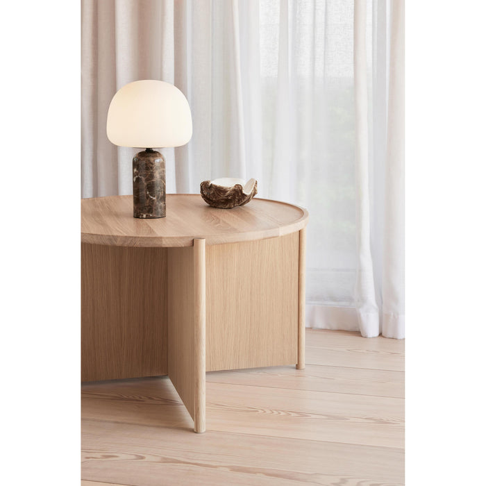 Northern Kin tafellamp LED H33 wit | Dark Emperador marmer