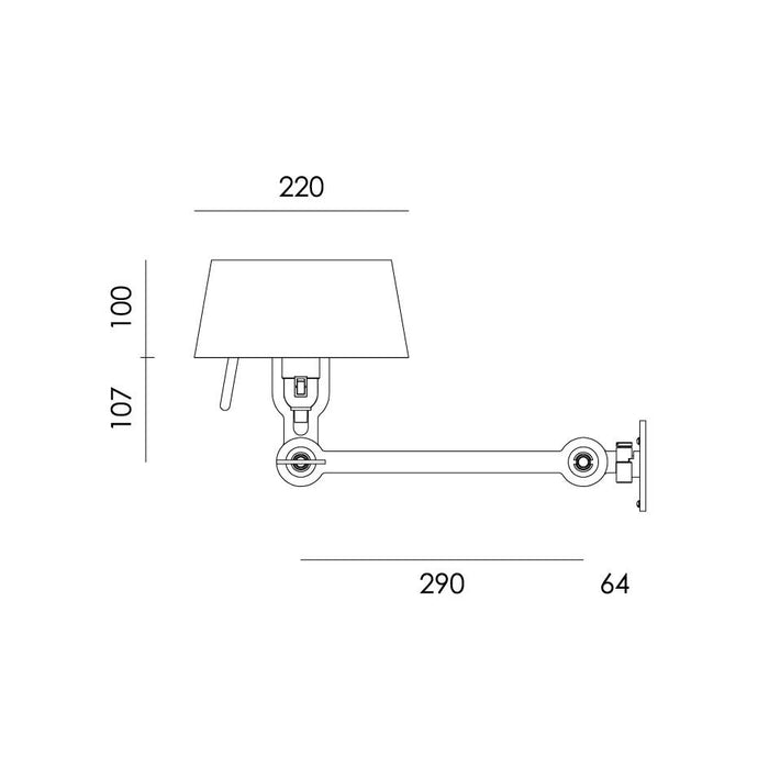 Bolt Bed Underfit Mirror wandlamp met stekker Daybreak Rose