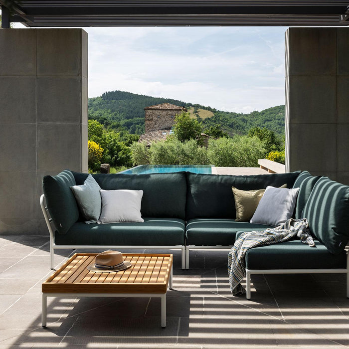 Houe Level2 Cozy Corner loungebank links frame wit stof Darkgrey basic