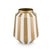 Pip Studio Vaas Stripes - Bloemenvaas van Metaal - Wit| Goud - 24x29cm
