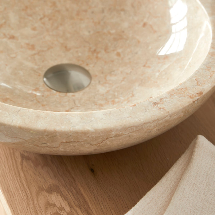 Tikamoon - Calypso - Marmeren wastafel cream