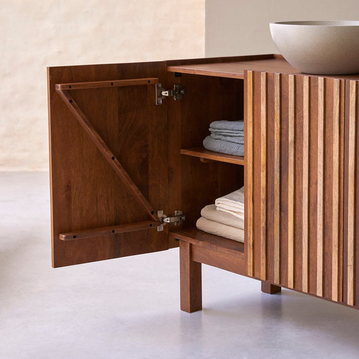 Tikamoon - Opbergmeubel Milo in mangohout 164 cm