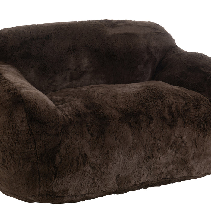 J-Line zetel Cutie - polyester - bruin - large