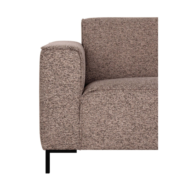 by fonQ Loft Hoekbank met Chaise Longue Rechts - Chenille Melange - Blush