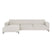 by fonQ Loft Hoekbank met Chaise Longue Links - Chenille Melange - Ecru