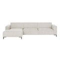 by fonQ Loft Hoekbank met Chaise Longue Links - Chenille Melange - Ecru