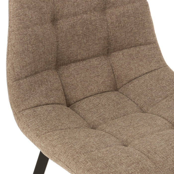 J-Line barstoel Stephane - textiel|metaal - beige - 2 stuks