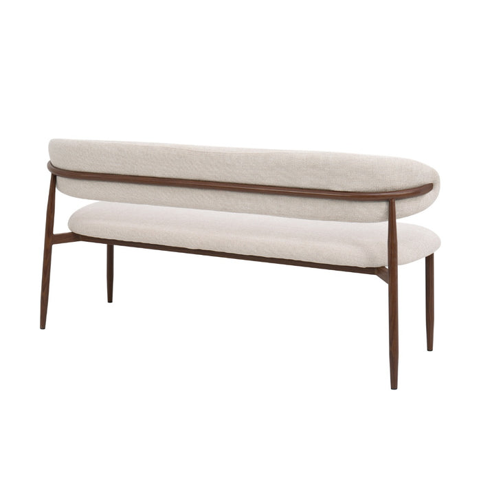 Giga Meubel - Eetkamerbank - Beige|Walnoot - 160x55x77cm - Alexia