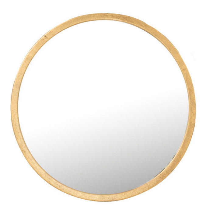 J-Line spiegel Mona Rond - ijzer|glas - goud - extra small - Ø 30 cm