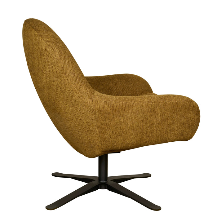 Draaifauteuil Skye - Oker - Textiel - 83x77x90cm (BxHxD)