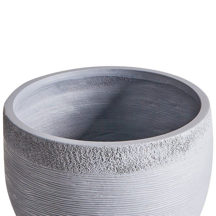 Beliani - ZAKROS - Bloempot - Grijs - 38 cm - Klei-vezelmengsel