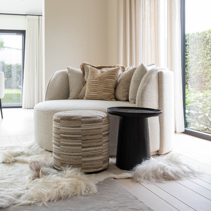 Atmooz Sirius Bijzettafel - Ø45 x H47 cm - Zwart Mangohout