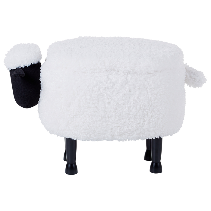Beliani - SHEEP - Poef - Wit - Polyester