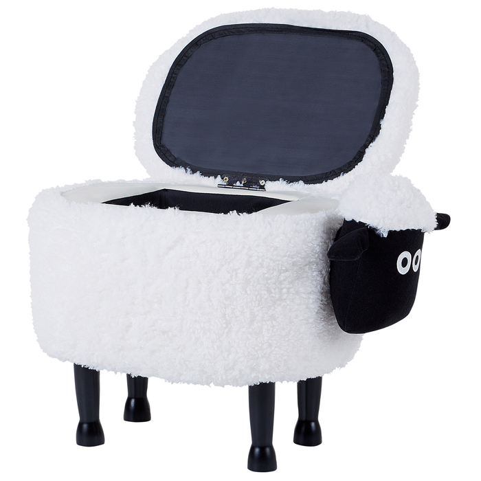 Beliani - SHEEP - Poef - Wit - Polyester