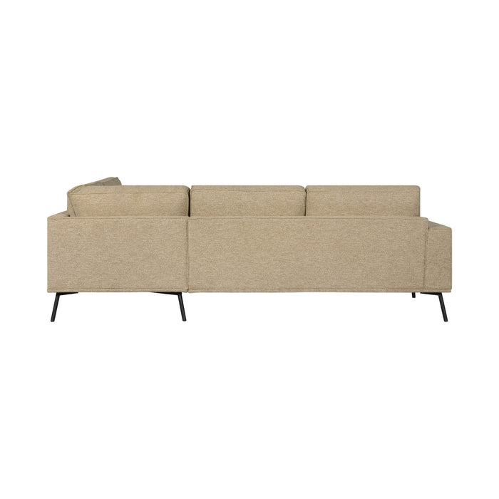 Hoekbank Alford - Beige - Textiel - 260x85x208cm (BxHxD)
