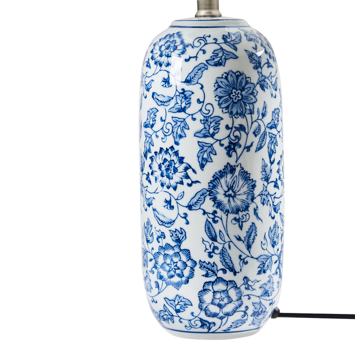 Beliani - AIBONITO - Tafellamp - Wit|Blauw - Porselein|Linnen