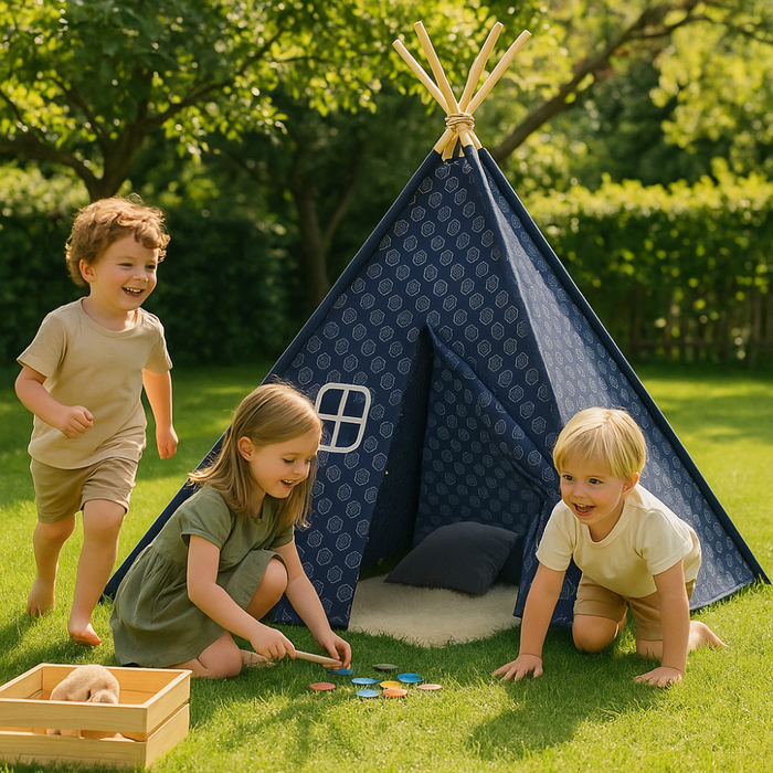 MISOU Tipi Tent voor Kinderen Speeltent 120x120x160cm Unisex Pop up...