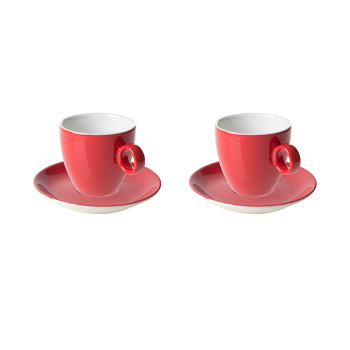 Maastricht Porselein Koffieset Bart Colour 17cl Rood 2 stuk(s)