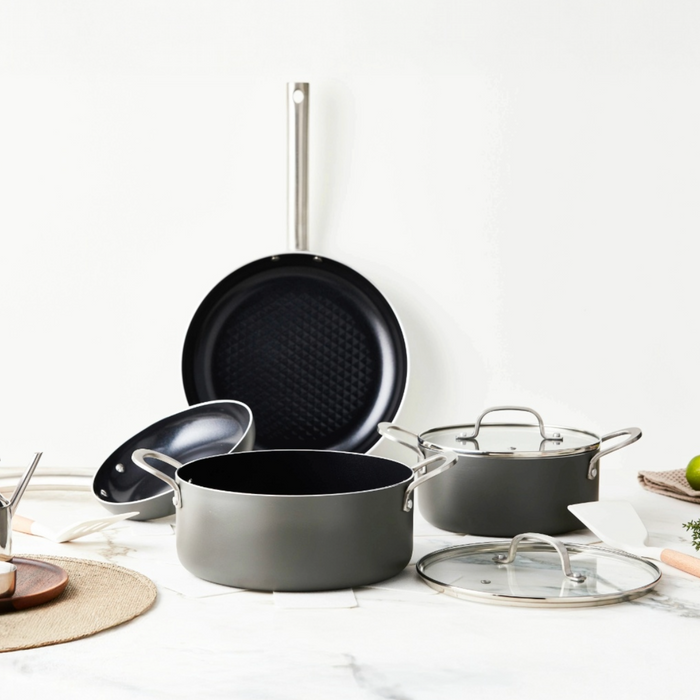 ISENVI Murray Super Combi - Pannenset 12 delig - RVS grepen